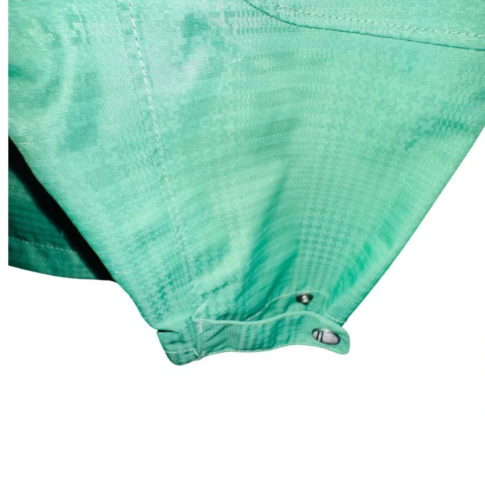 Merrell Shell Women's Green Hooded Rain Jacket‎ Belted Full Zip Large
